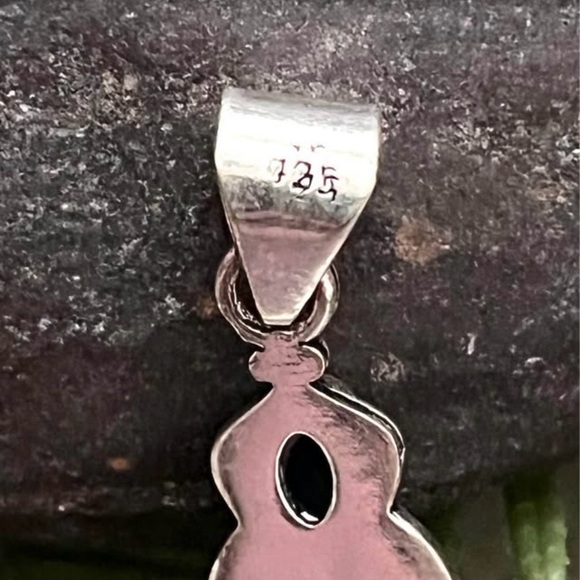 Blue Topaz & Peridot Sterling Silver 2.5” Cross Pendant - Picture 7 of 7